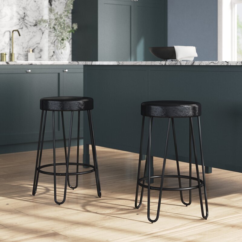 Retro Style Vintage Metal Bar Stools