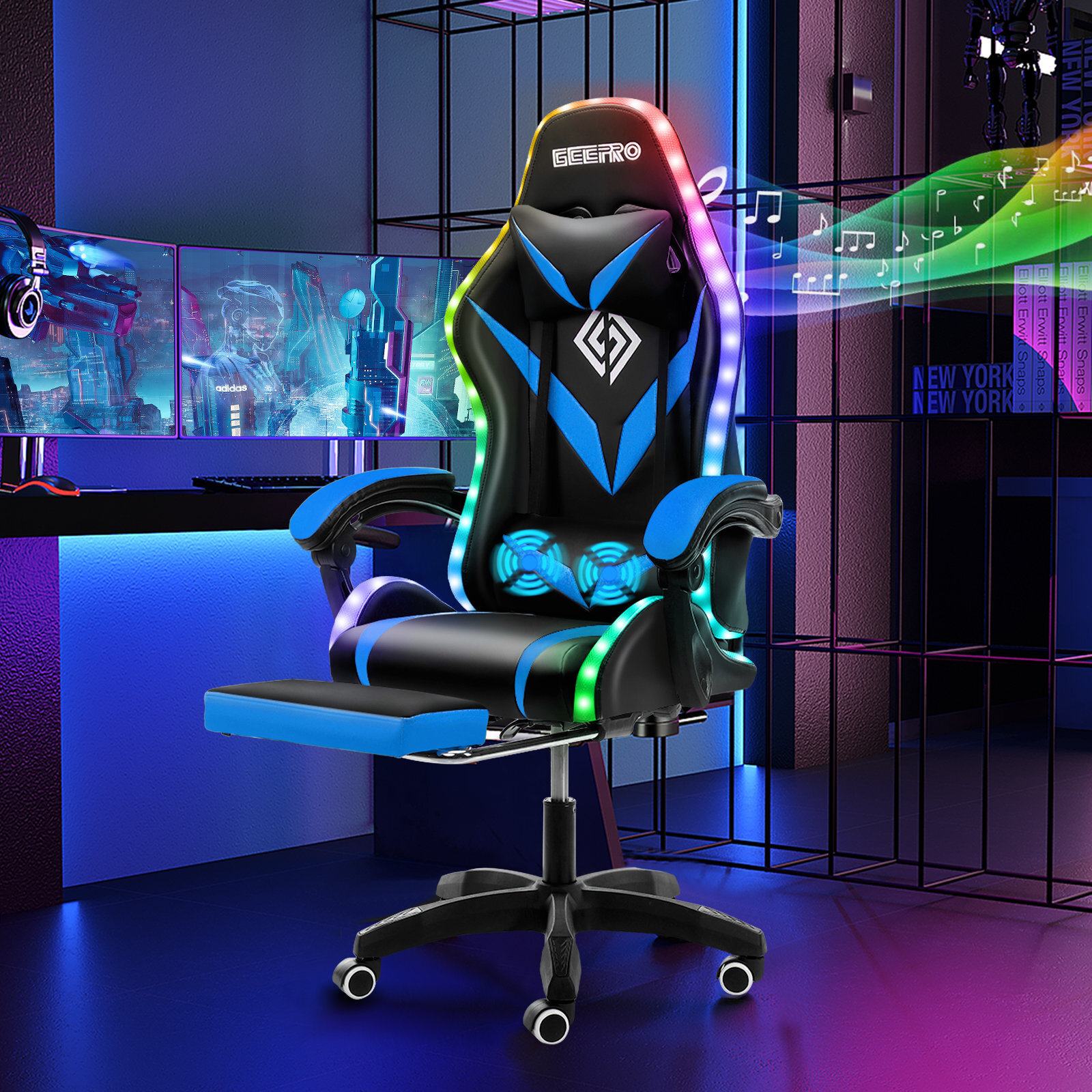 RGB Ergonomic Chair Video Game Room Furniture 