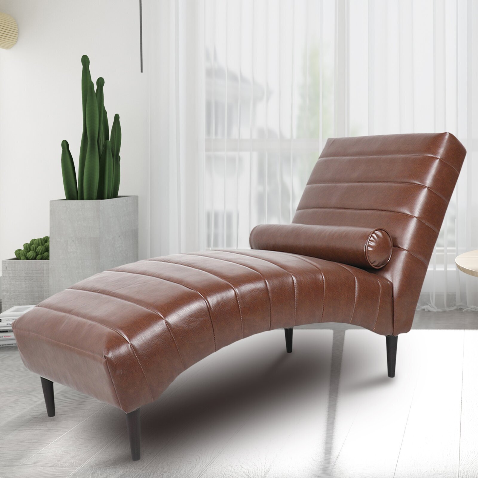 Rich Retro Arched Pleated Chaise Lounge