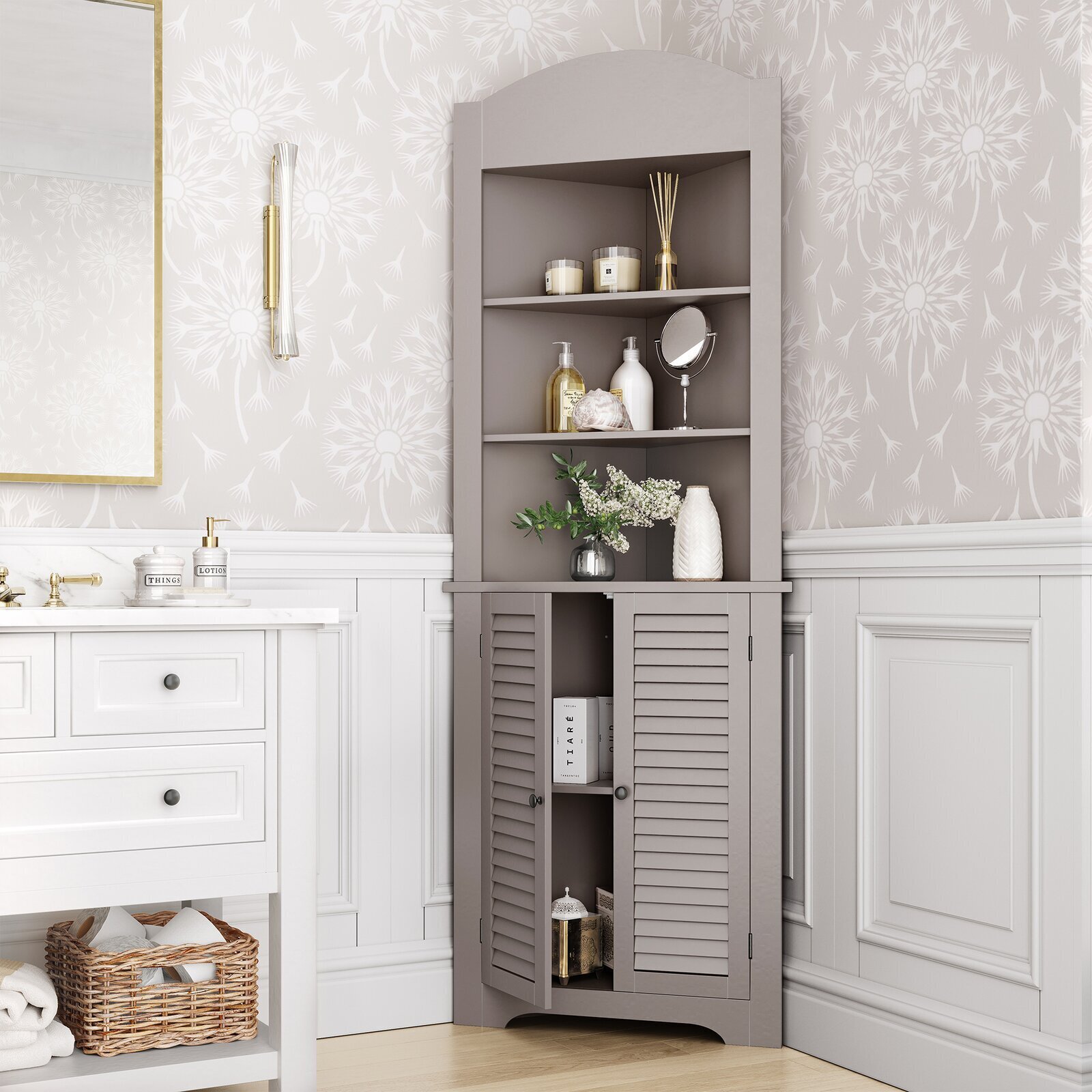 Corner Linen Cabinet
