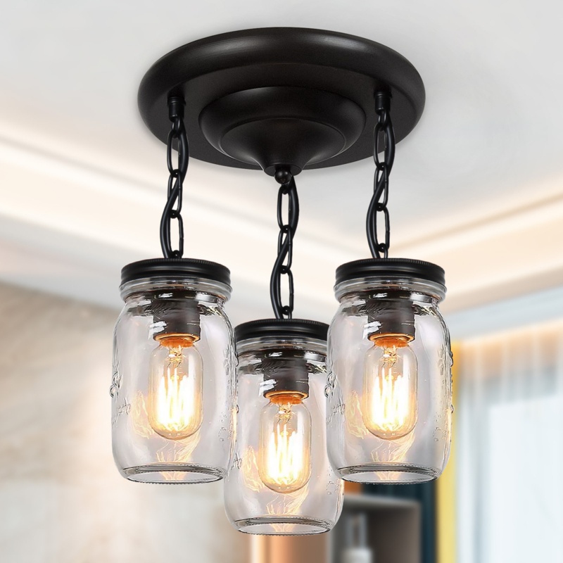 Rosalind Wheeler 3 - Light Mason Jar Pendant