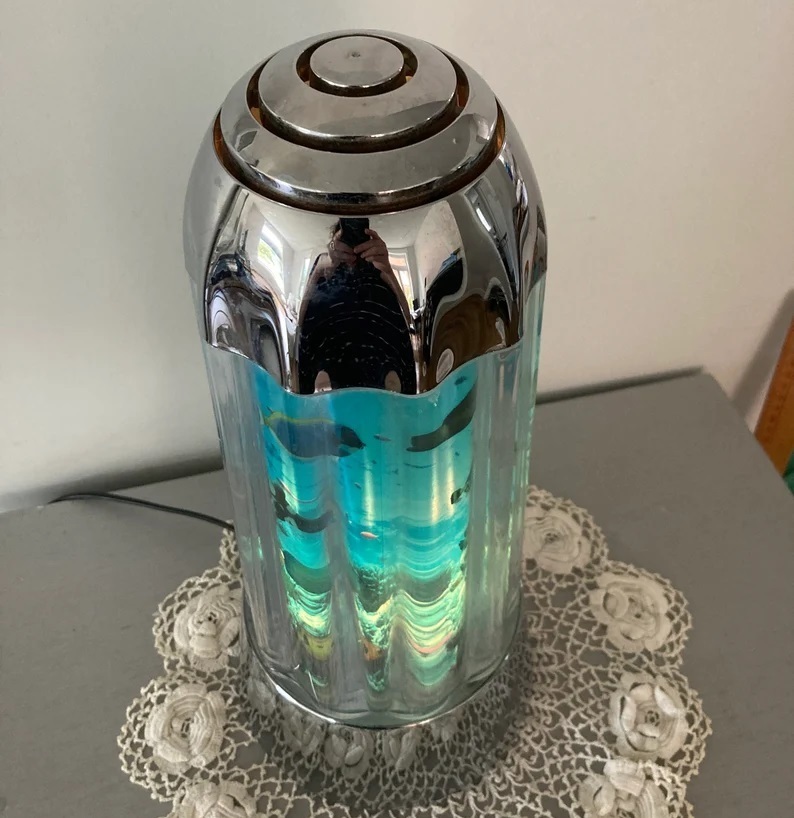Rotating Fish Motion Lamps Vintage