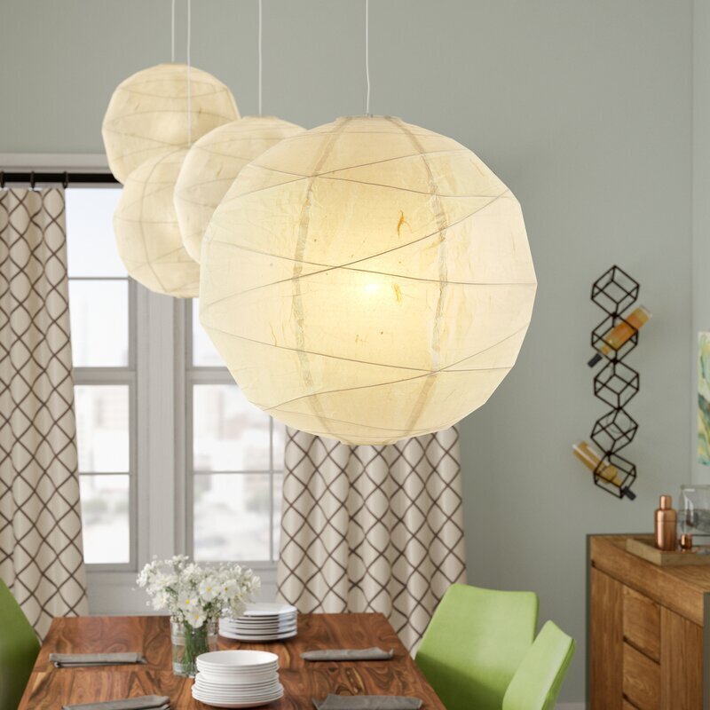 Round Globe Large Paper Pendant Lantern