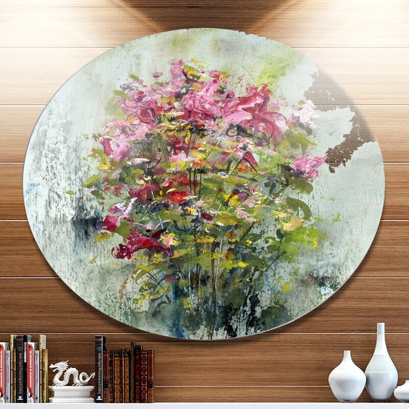 Round Metal Flower Wall Art