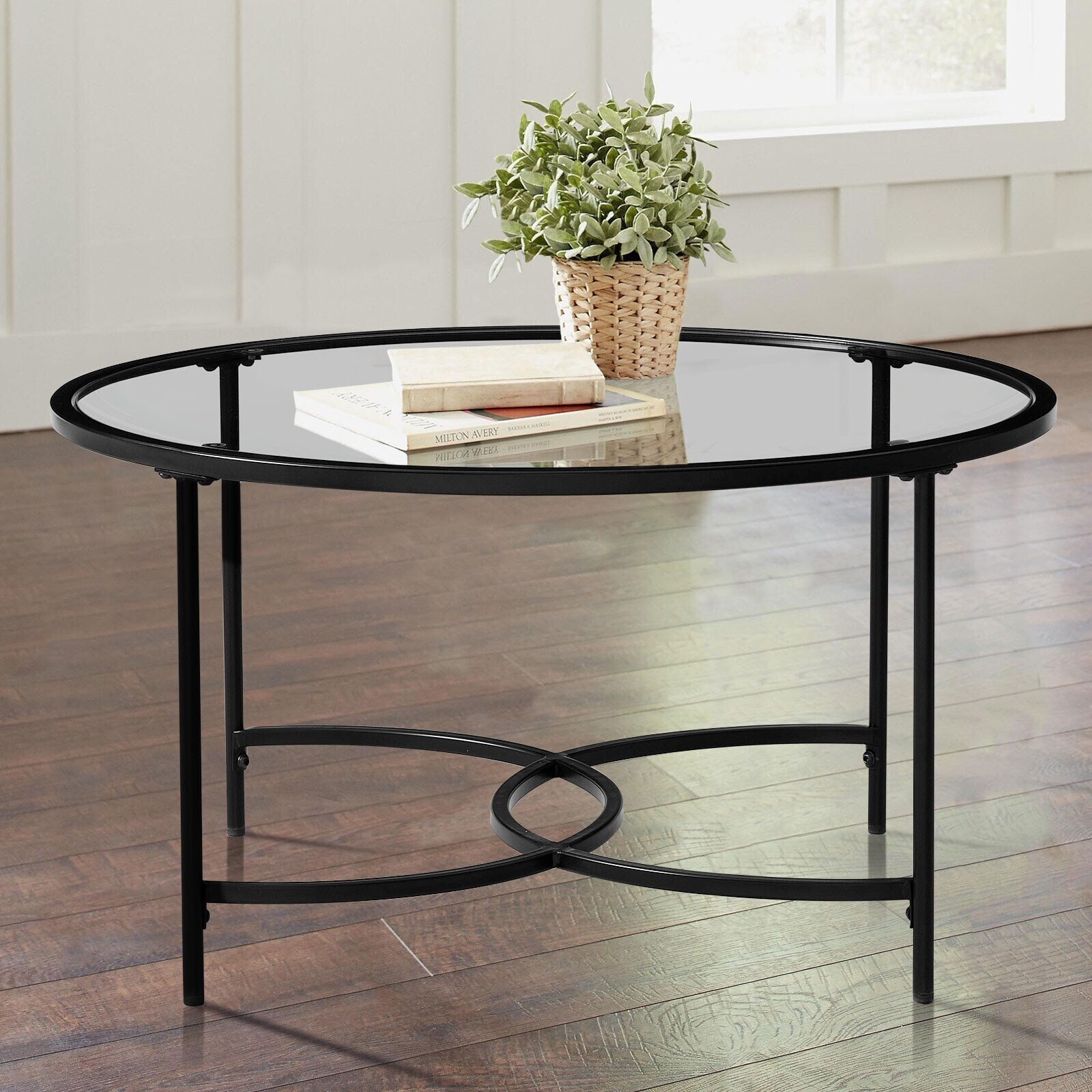 Wrought Iron And Glass Coffee Table
