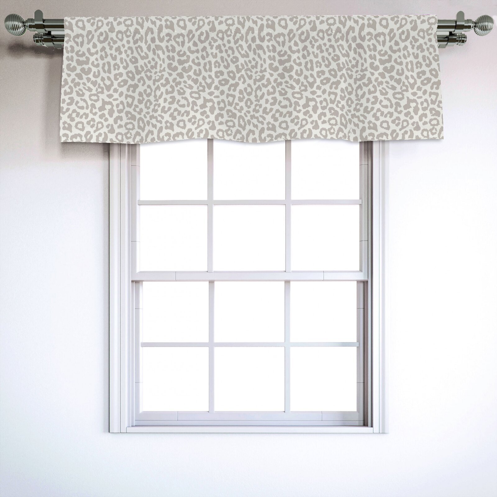 Ruffled Leopard Print Valance