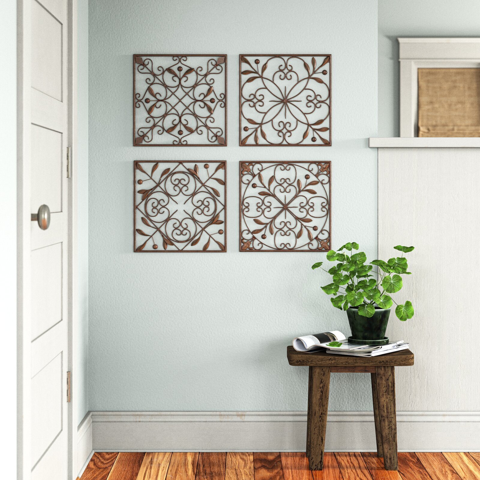 Rustic 4 Piece Wall Accent Set