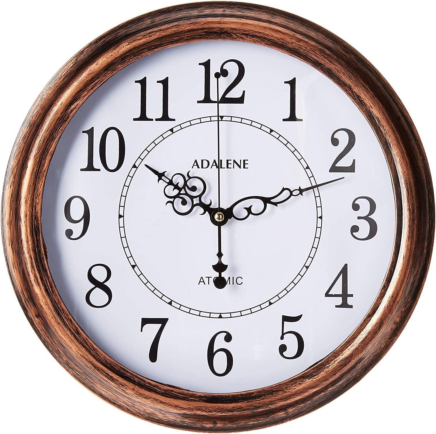 Rustic Analog Bronze Framed Electric Clock 