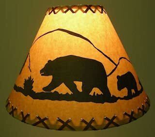 Rustic Bear Pattern Lampshade