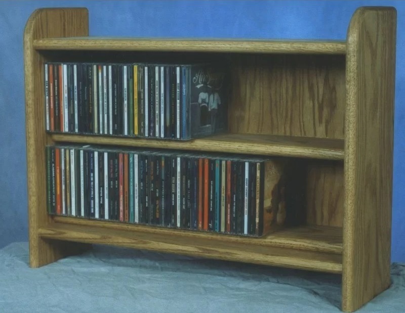Rustic Compact Wood CD Wall Mount