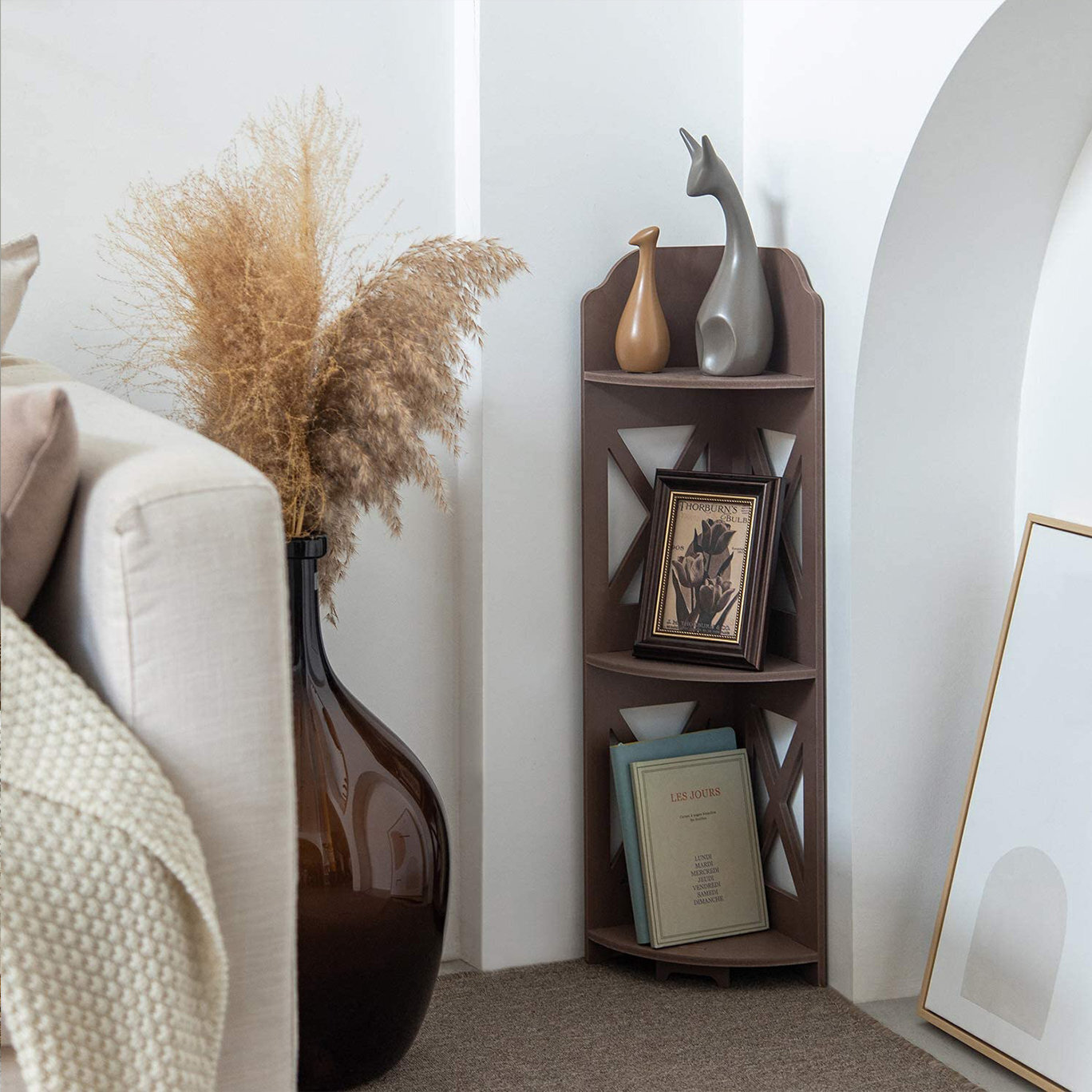 Rustic Corner Linen Cupboard