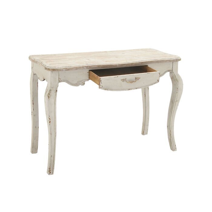 Rustic Cream Queen Anne Sofa Tables For Sale