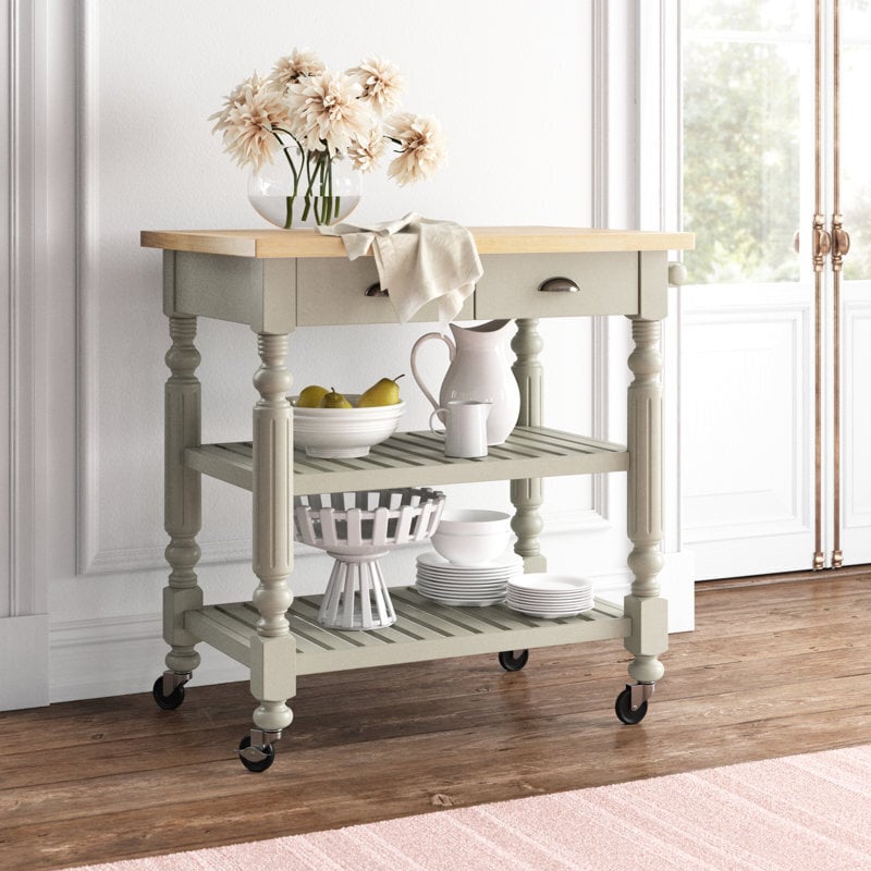 Rustic Microwave Cart