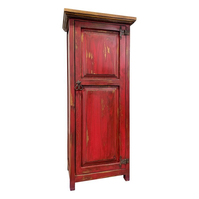 Rustic hand painted storage cabinet