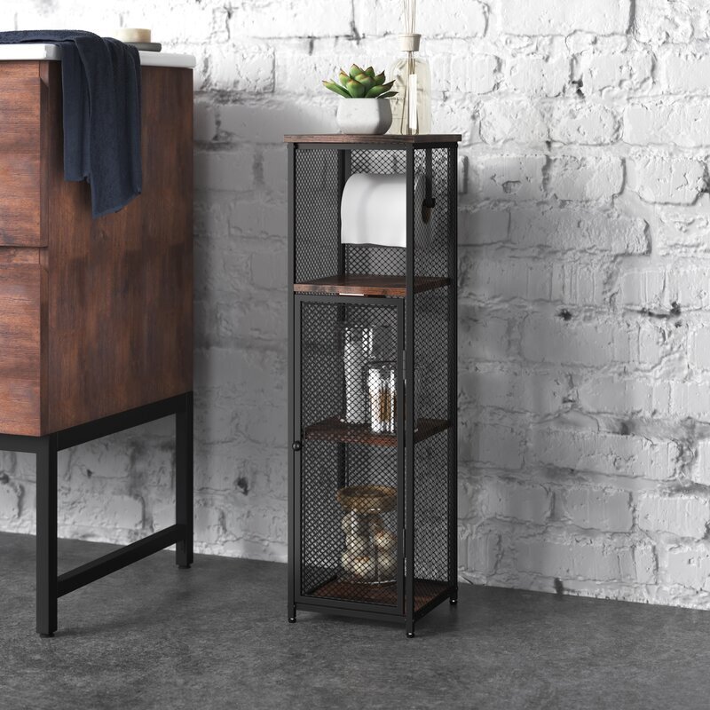 Rustic Metal Linen Cabinet