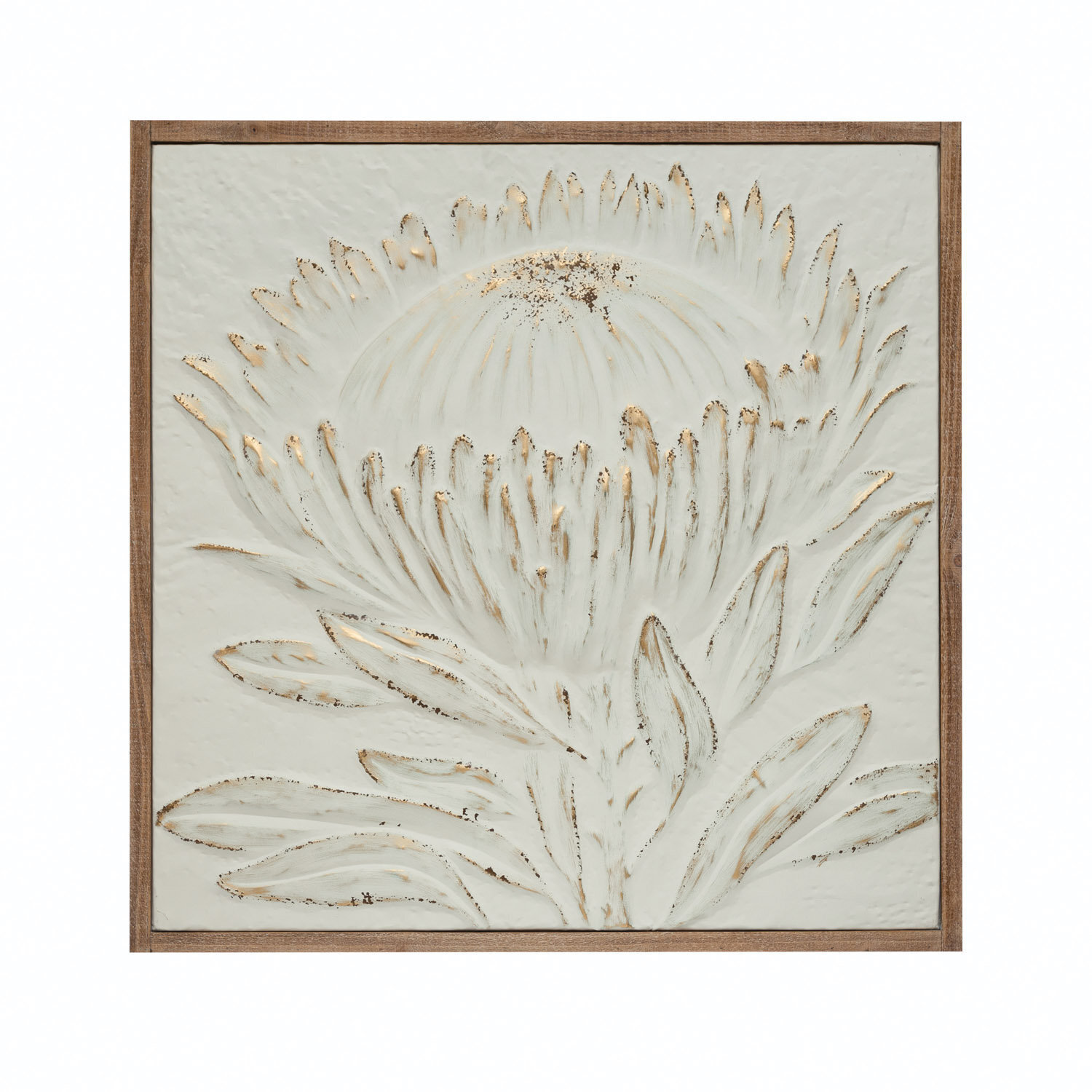 Rustic Protea Metal Flower Wall Art