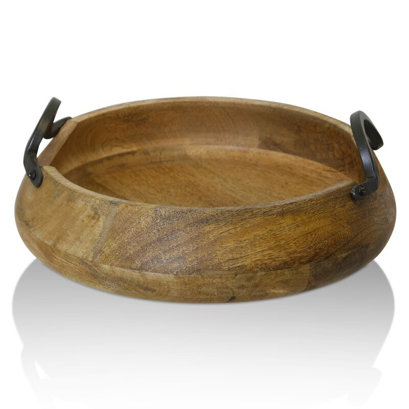 Rustic Round Wooden Tray