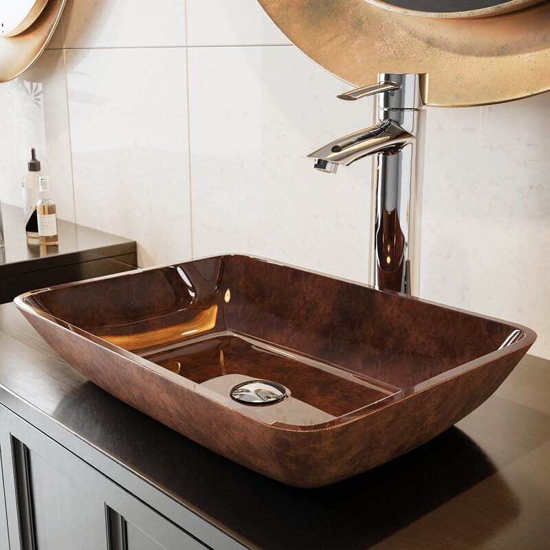 Rustic Tempered Glass Vessel