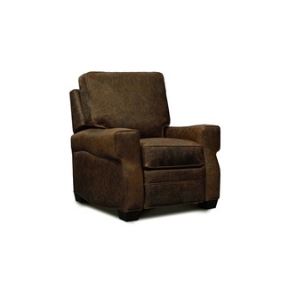 Rustic top grain leather recliner