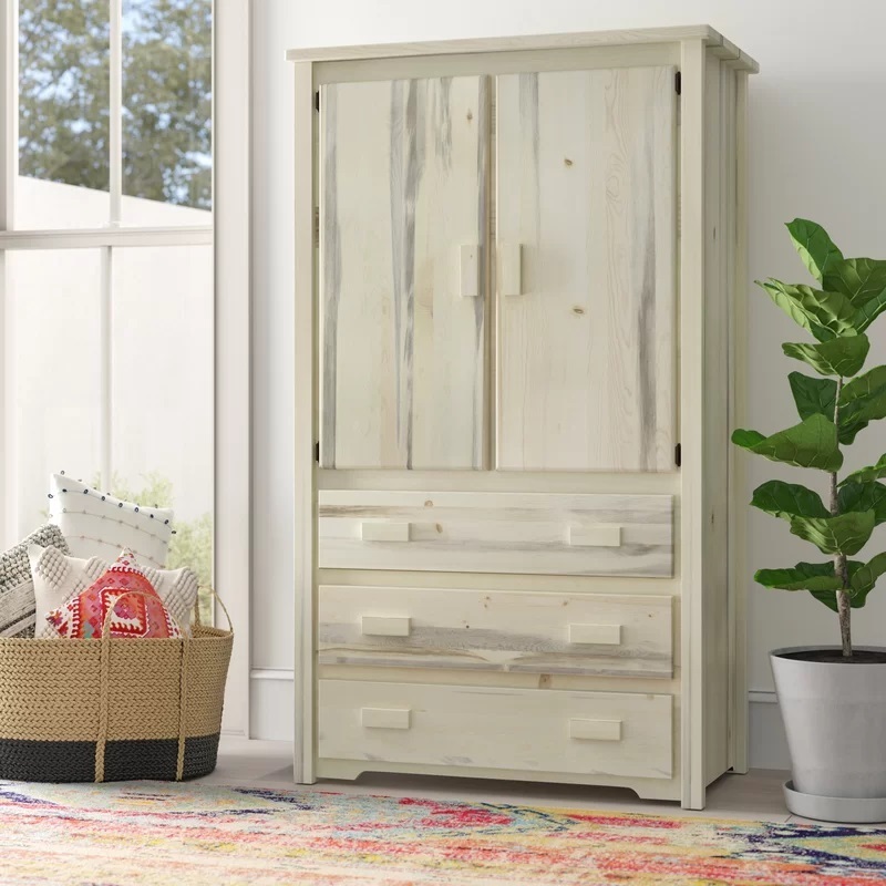 Rustic TV Hutch with Doors