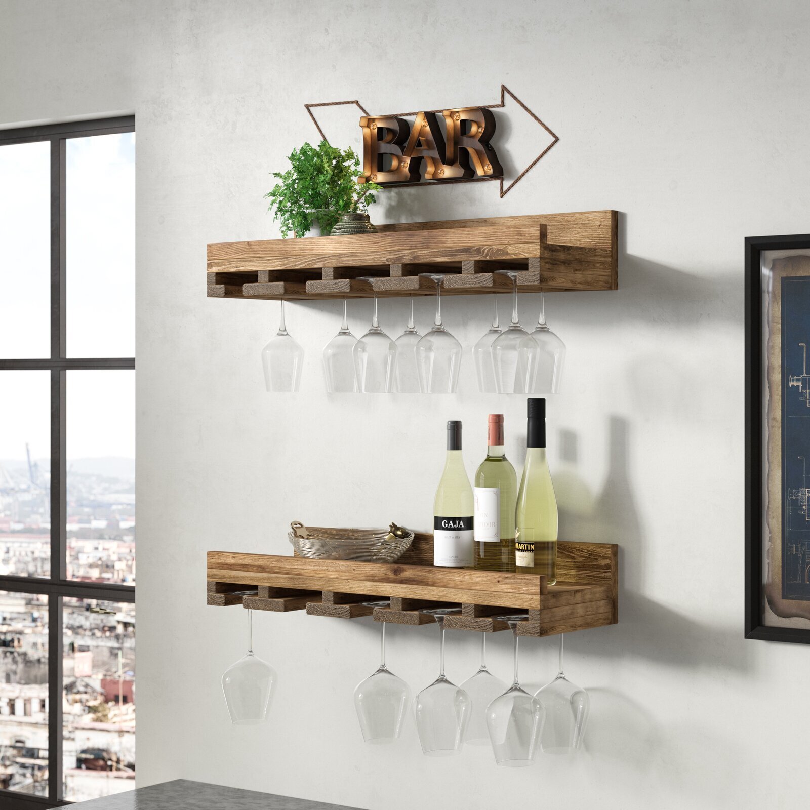 Wall Mounted Stemware Rack