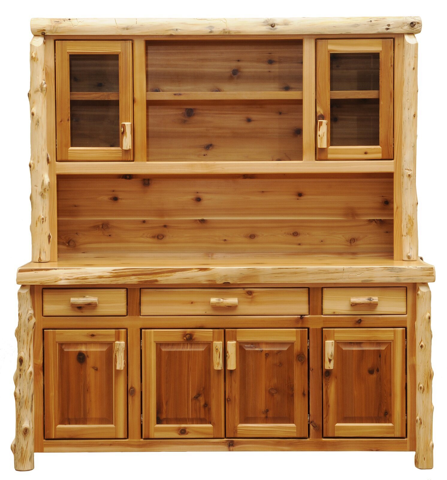 Rustic White Cedar Hutch Cabinet