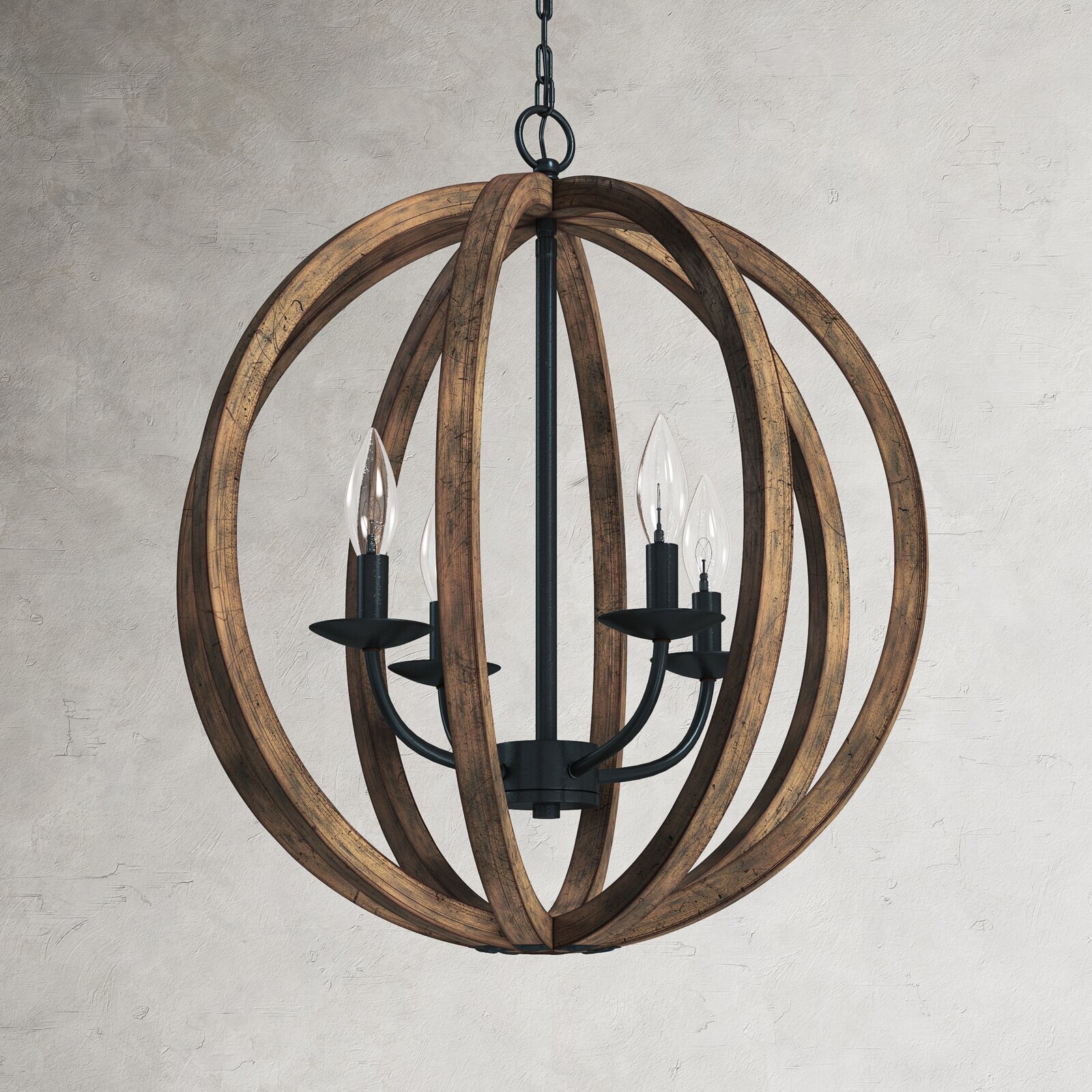 Rustic Wood Chandelier