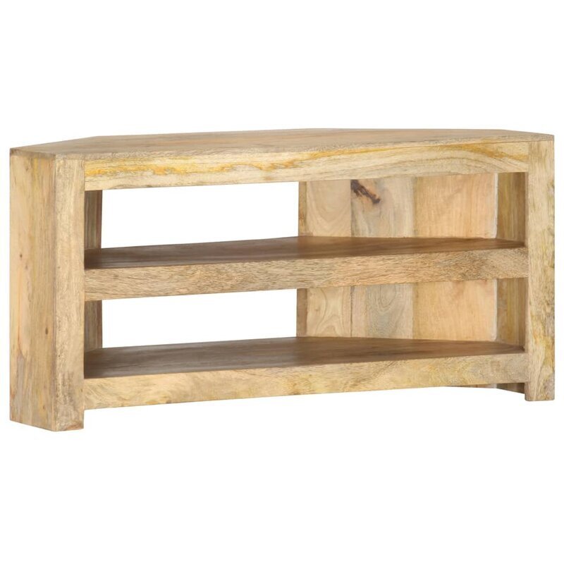 Rustic wood corner tv stand