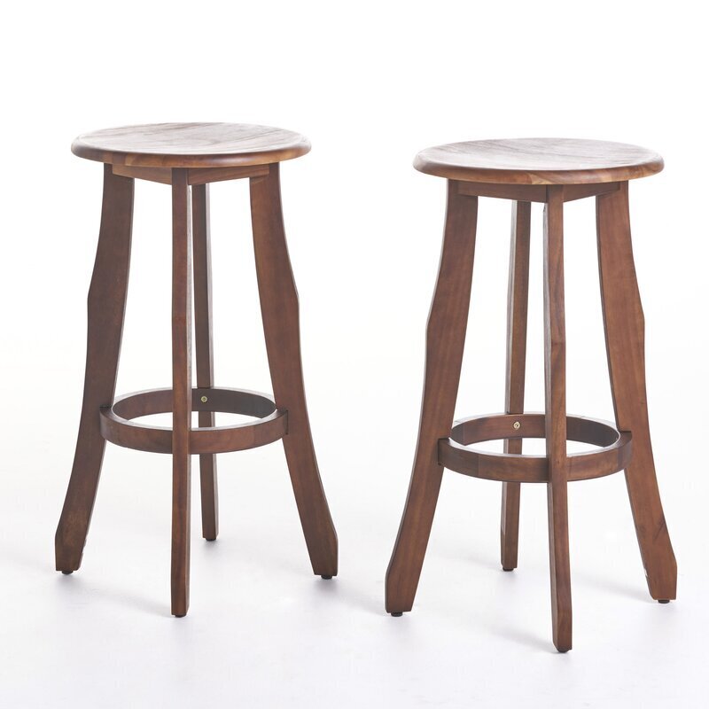 Rustic Wood Outdoor Bar Stools