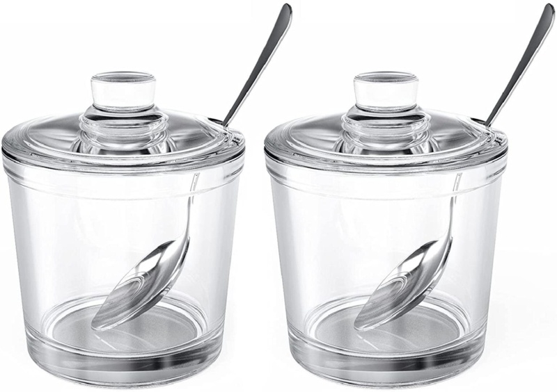 Salt Canister 2 Jar Spice Jar & Rack Set
