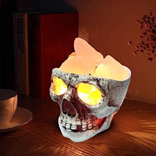 Salt Skull Lamp