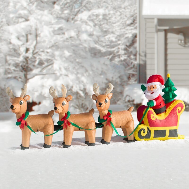 Santa and Three Reindeer