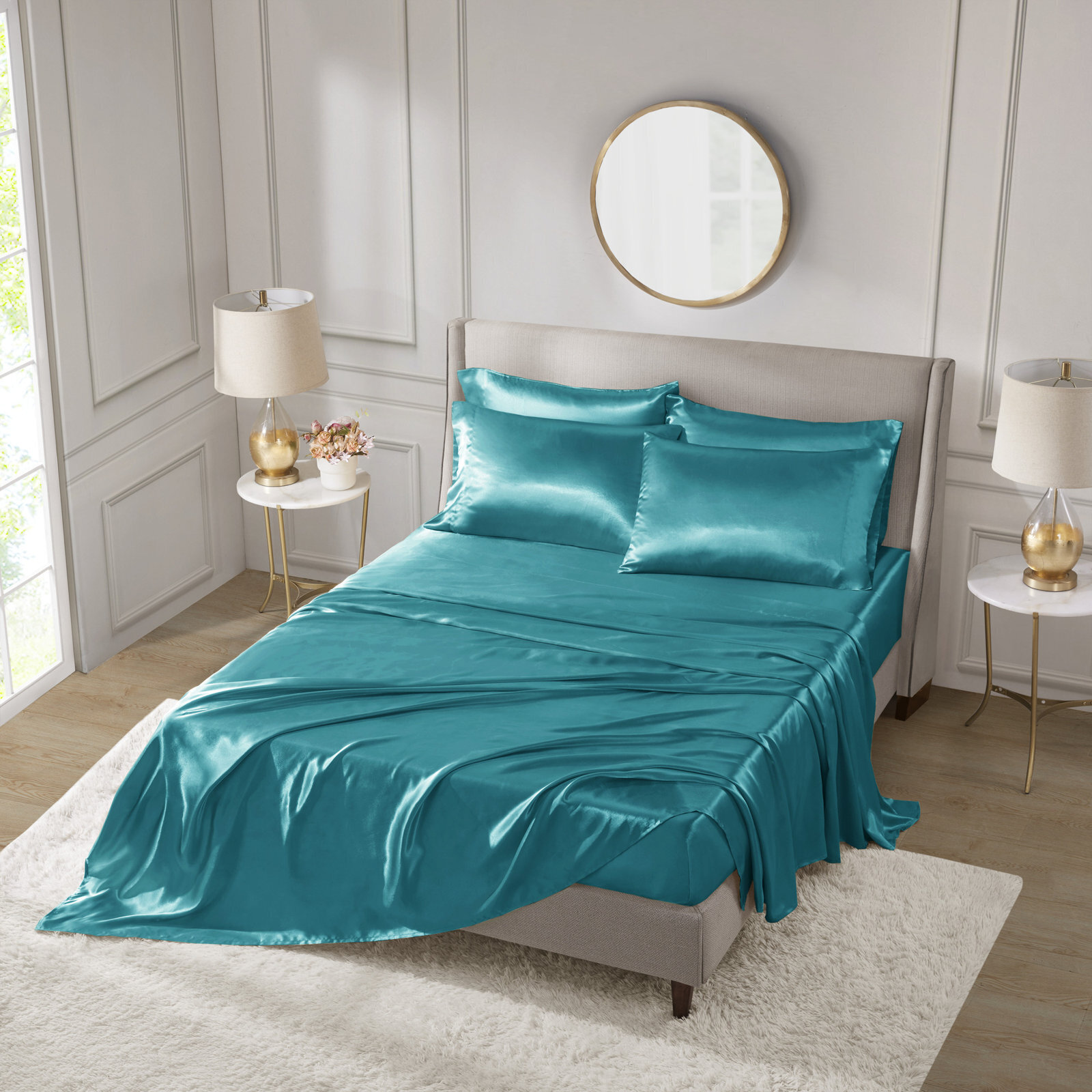 Satin 6 Piece Sheet Set