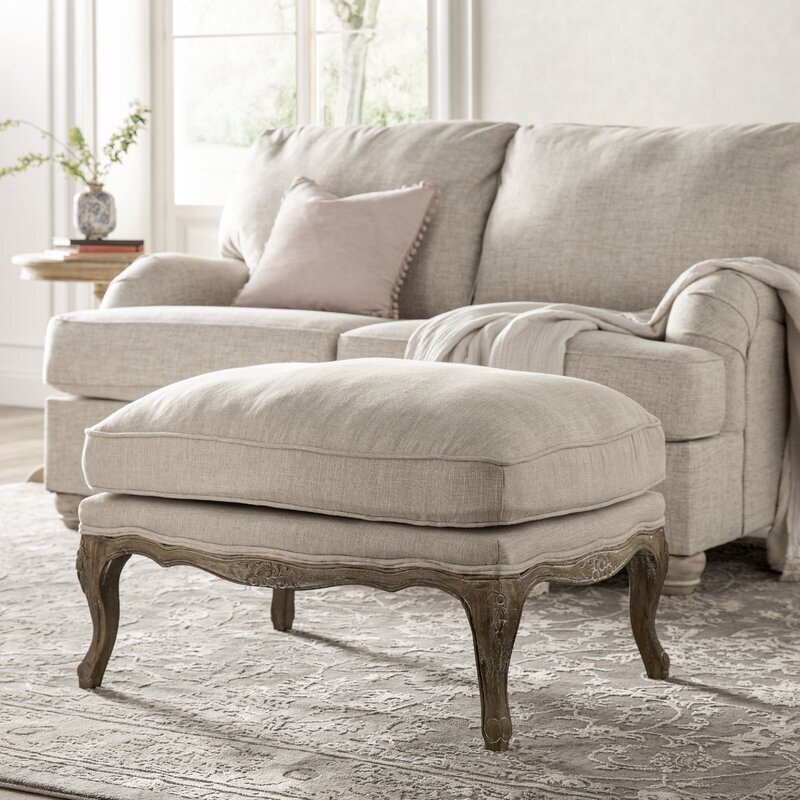Scalloped Country Ottoman