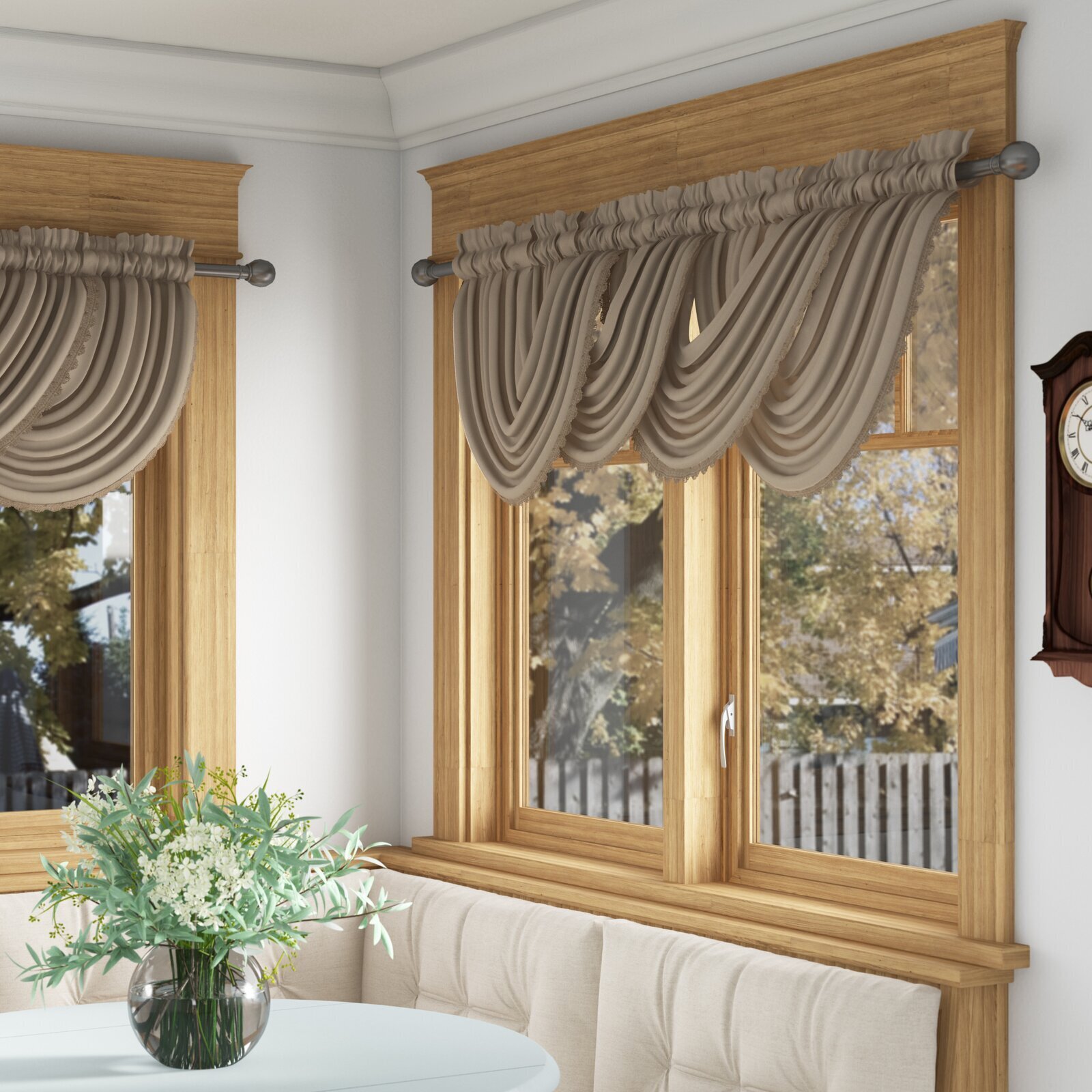 Scalloped drape valance