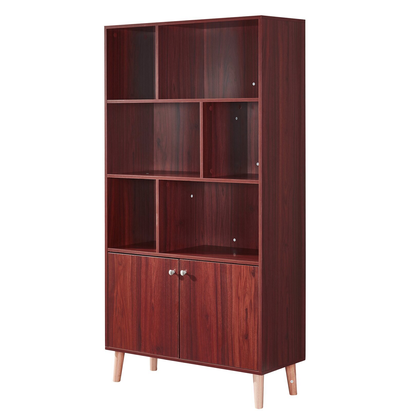 Scandinavian Cherry Bookcase With Doors