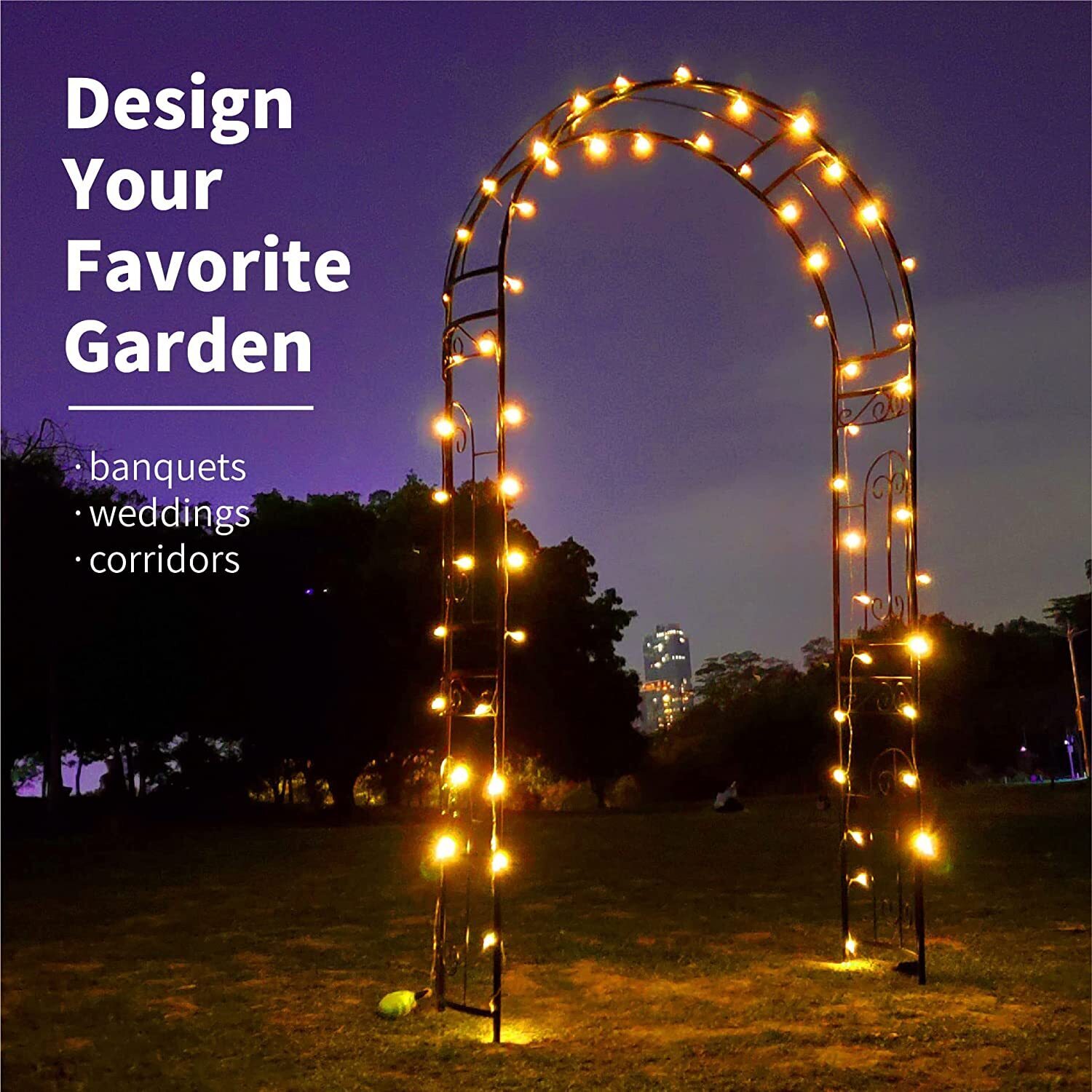 Scrollwork Iron Arch Trellis