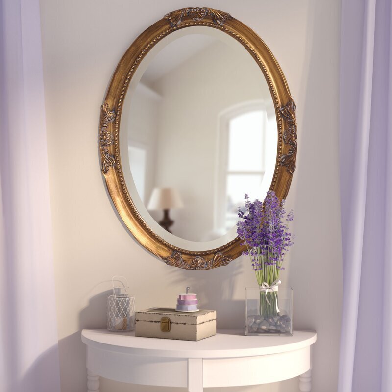 Scrollwork Oval Ornate Mirror