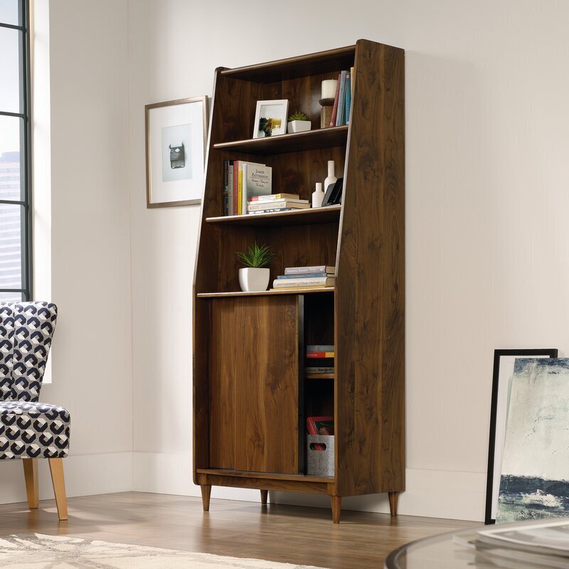 Semi open Semi closed Sliding Bookshelf