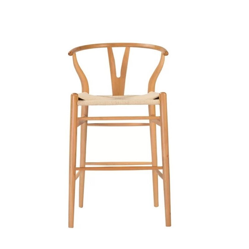Set of 2 wishbone counter stools