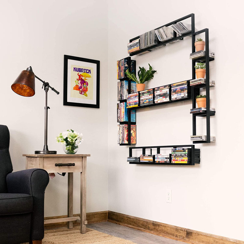Set of 5 Floating Steel CD Rack