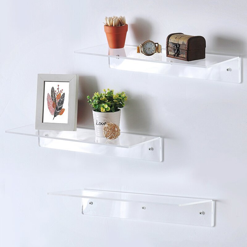 Set of acrylic bookshelves