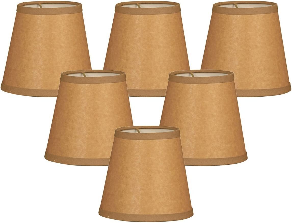 Set of chandelier parchment lamp shades