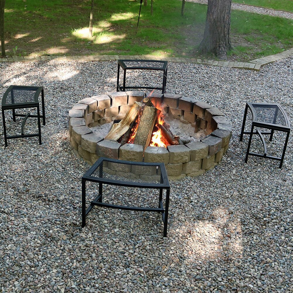 Set of Four Fire Pit Benches