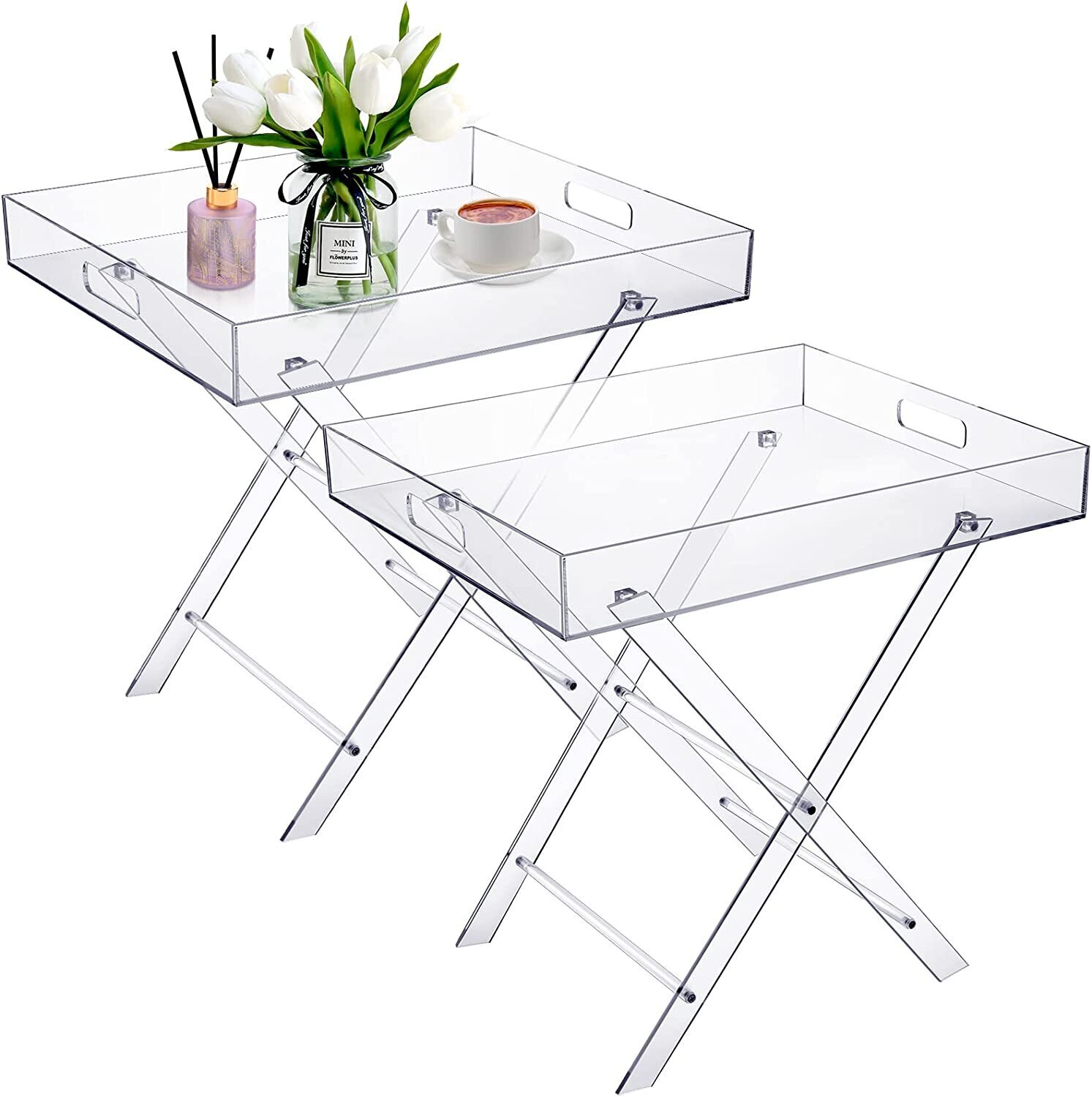 Set of Matching Translucent Acrylic Tables