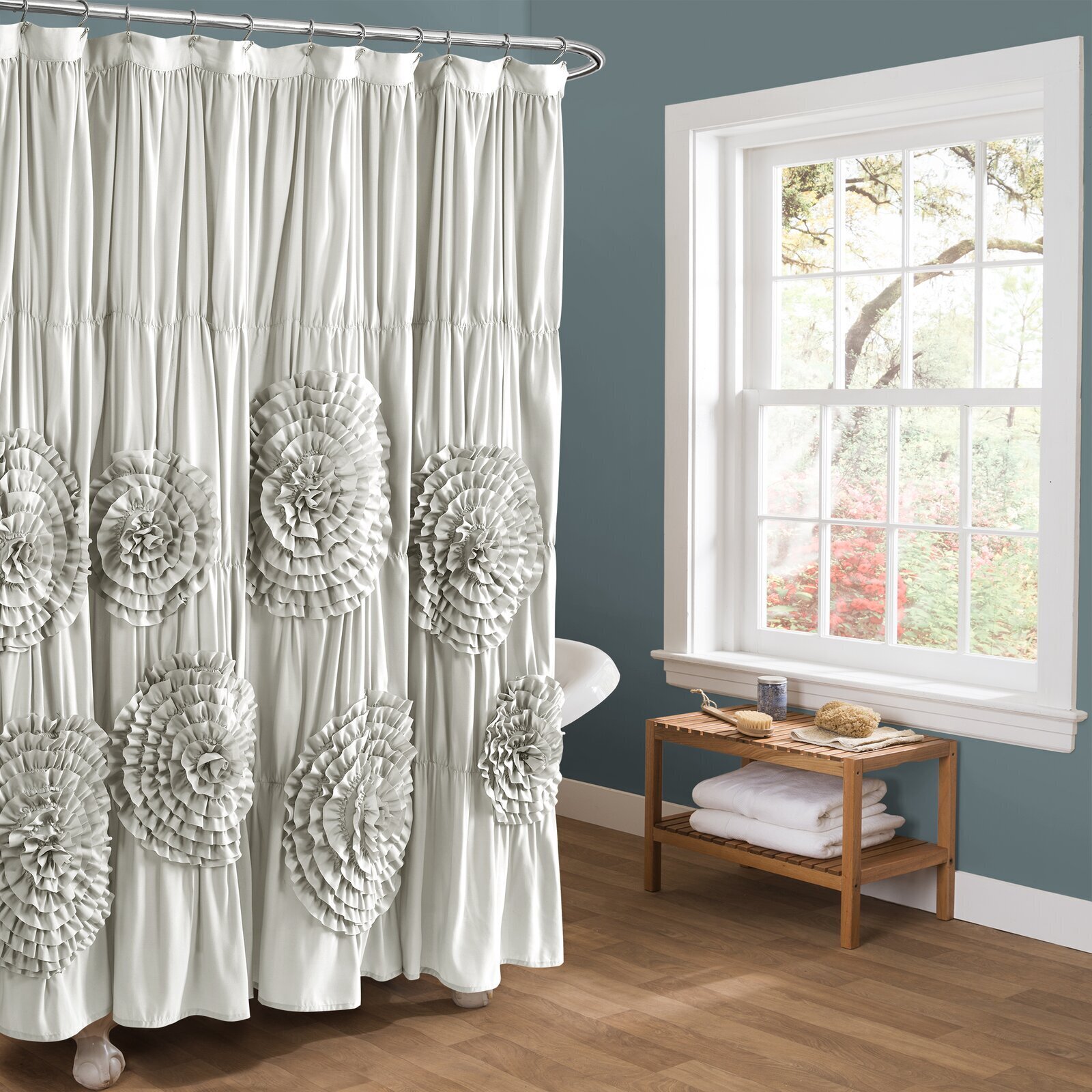Shabby chic shower curtain 