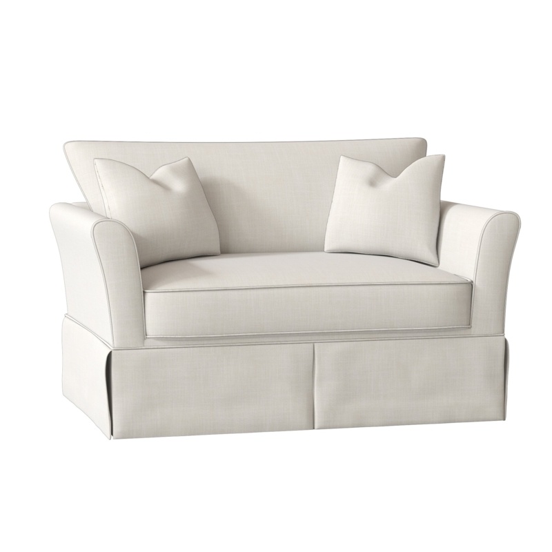 Tailored Skirt Accent Chair with Flared Arms