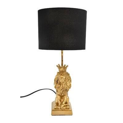 Shiny Bright Gold Lion Lamp