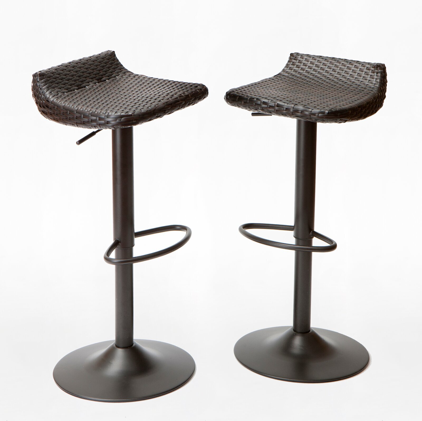 Short backed patio bar stools