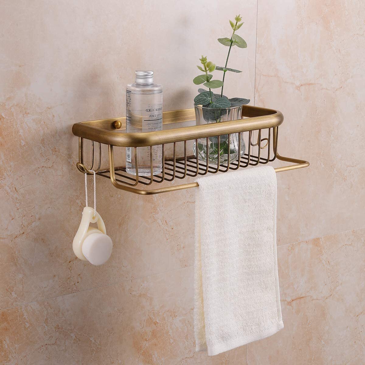 Polished Brass Shower Caddy
